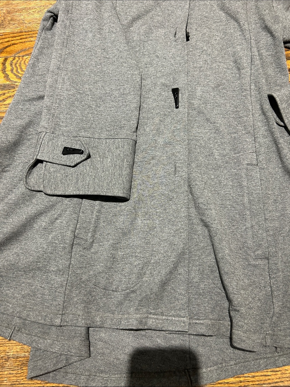 Soft Surroundings Gray Ruffle-Collar Jacket - Picture 9 of 11